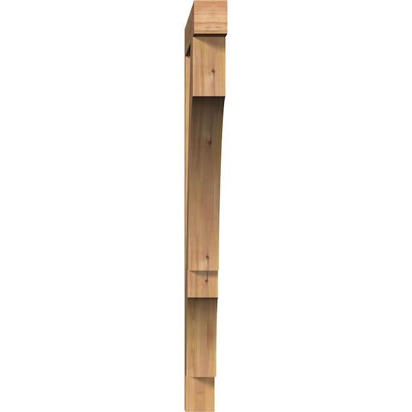 Balboa Block Smooth Bracket, Western Red Cedar, 3 1/2W X 38D X 46H